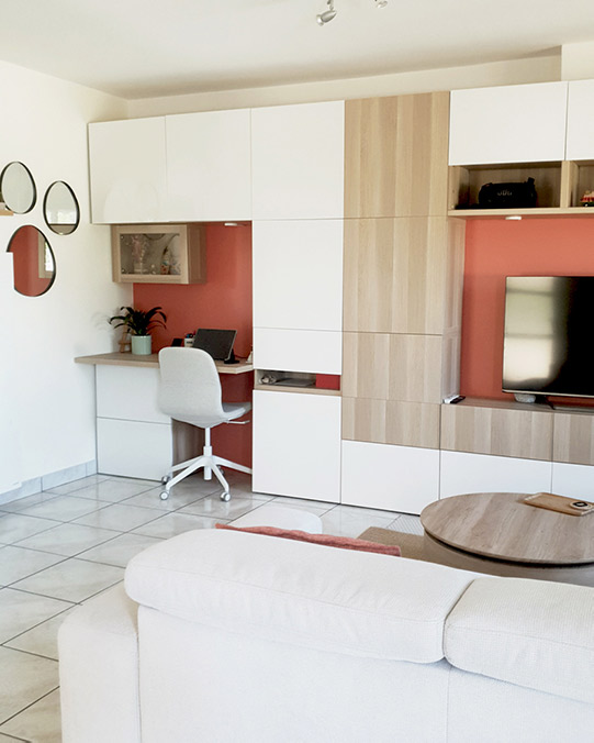 bureau intégré meuble sur-mesure