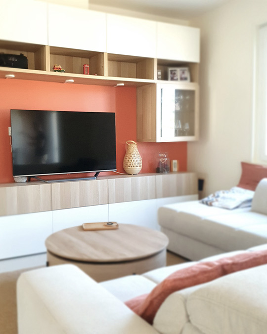 rénovation et décoration d'un salon